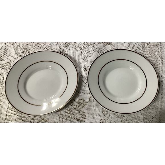 Set Of 4 I. Godinger And Co. White With Gold Trim Demitasse Cups And Saucers - Picture 6 of 9